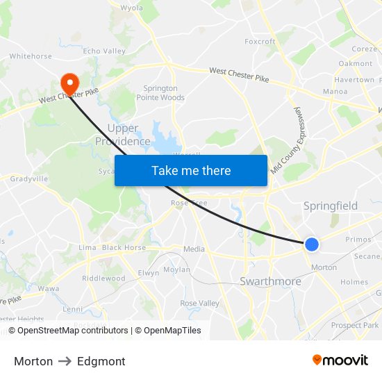 Morton to Edgmont map