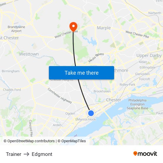 Trainer to Edgmont map