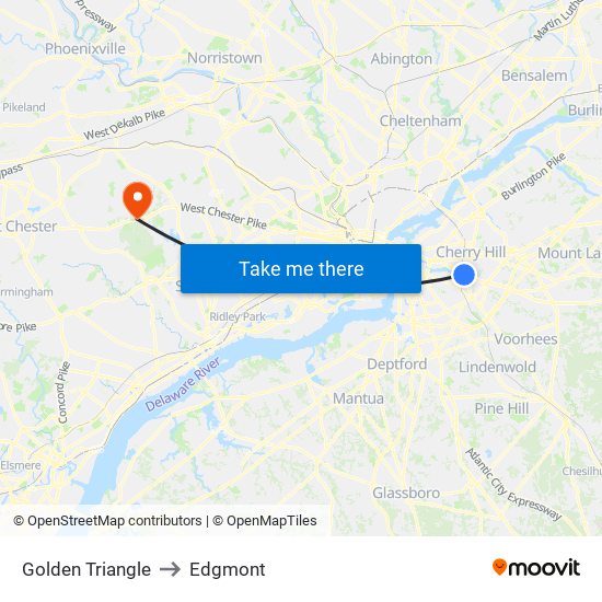 Golden Triangle to Edgmont map