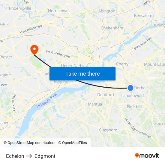 Echelon to Edgmont map