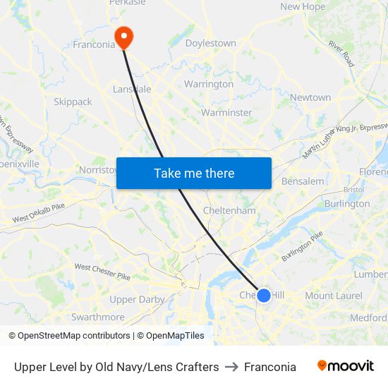 Upper Level by Old Navy/Lens Crafters to Franconia map