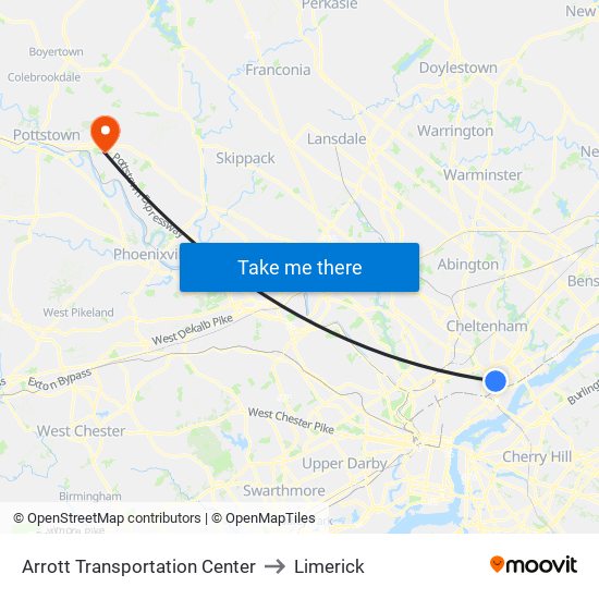 Arrott Transportation Center to Limerick map