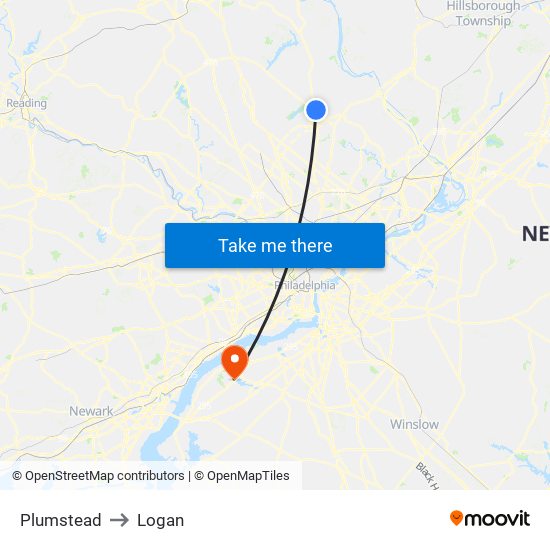 Plumstead to Logan map