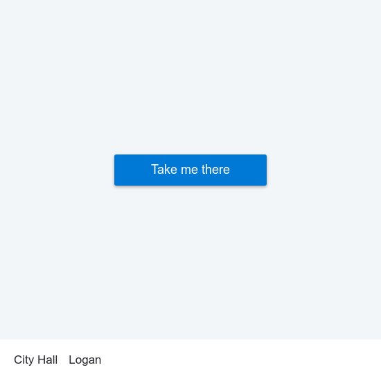 City Hall to Logan map