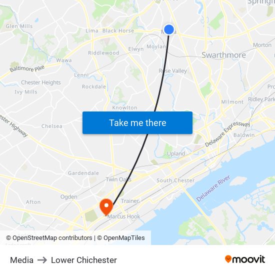 Media to Lower Chichester map