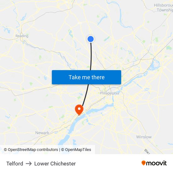 Telford to Lower Chichester map