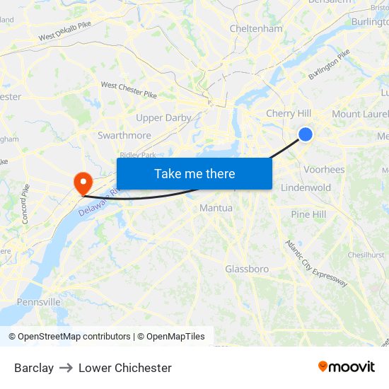 Barclay to Lower Chichester map