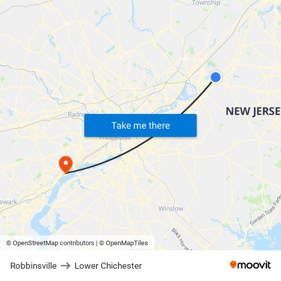 Robbinsville to Lower Chichester map