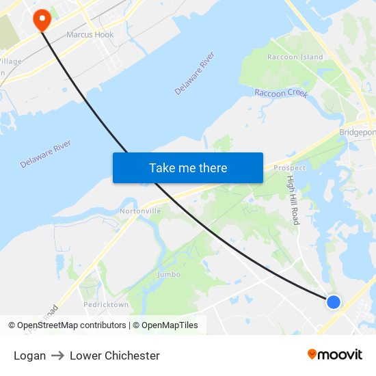 Logan to Lower Chichester map