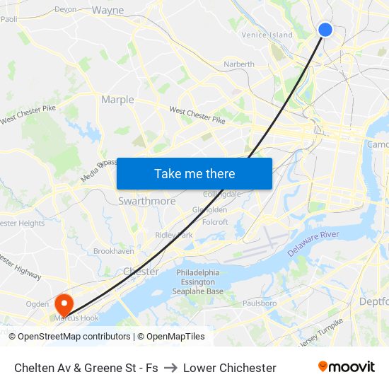 Chelten Av & Greene St - Fs to Lower Chichester map