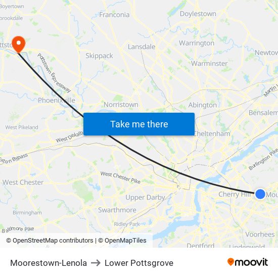 Moorestown-Lenola to Lower Pottsgrove map