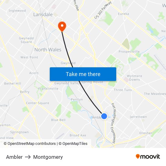 Ambler to Montgomery map