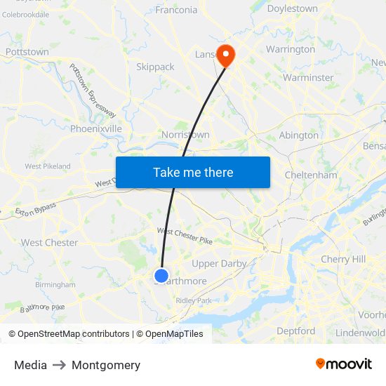 Media to Montgomery map