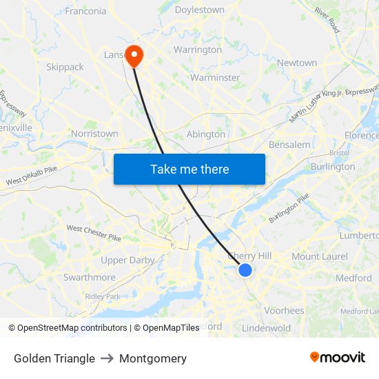 Golden Triangle to Montgomery map