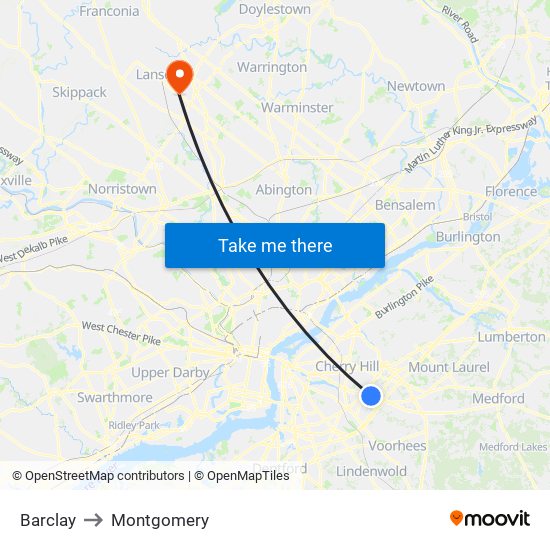 Barclay to Montgomery map