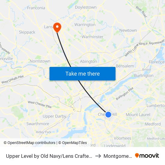 Upper Level by Old Navy/Lens Crafters to Montgomery map