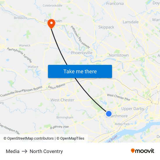 Media to North Coventry map