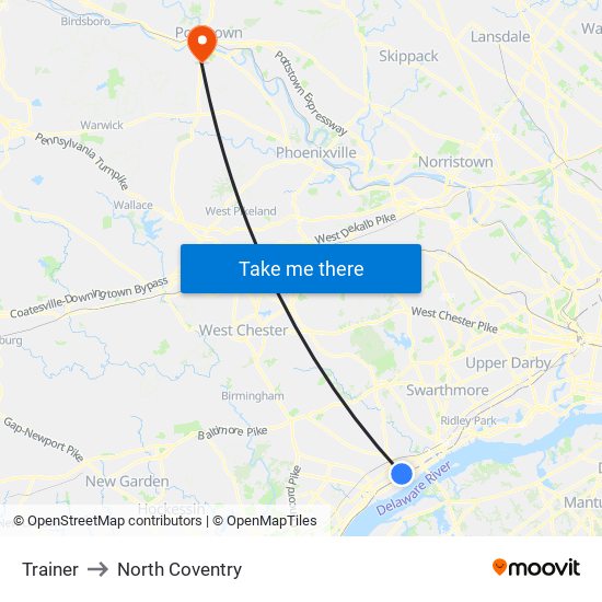 Trainer to North Coventry map