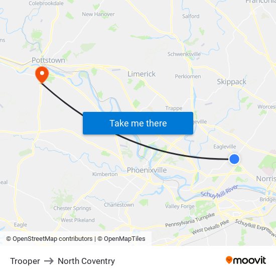 Trooper to North Coventry map