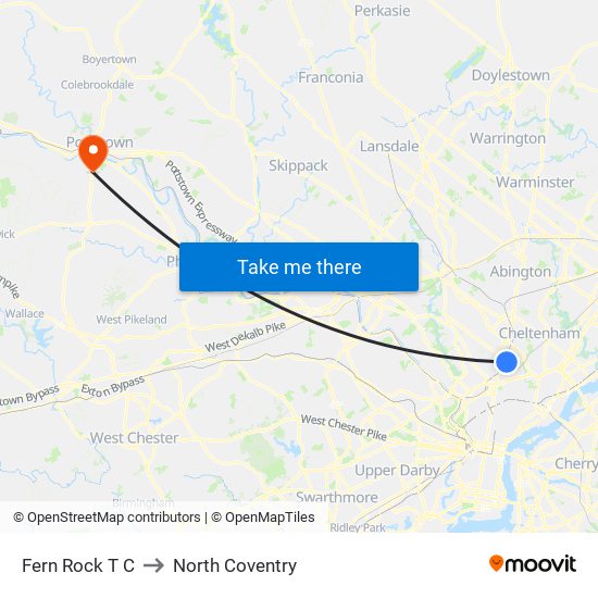 Fern Rock T C to North Coventry map