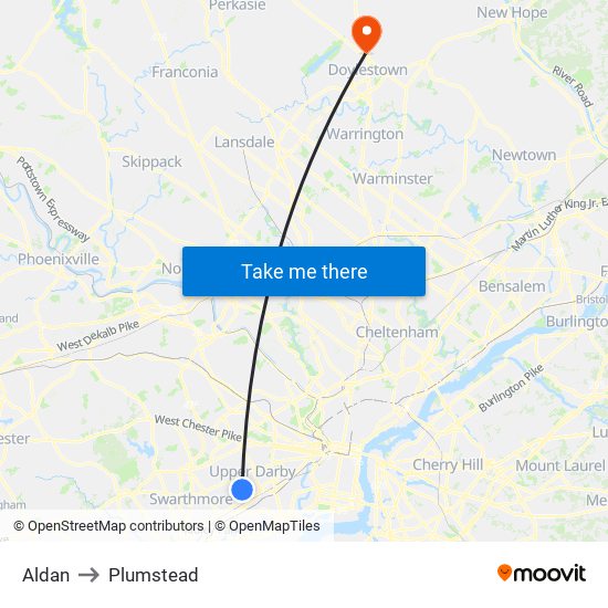 Aldan to Plumstead map