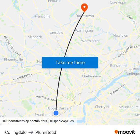 Collingdale to Plumstead map