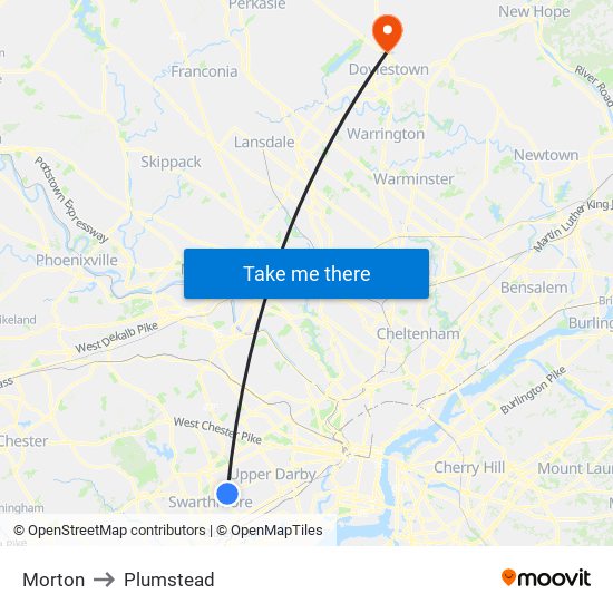 Morton to Plumstead map