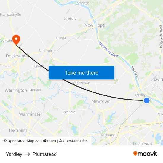 Yardley to Plumstead map
