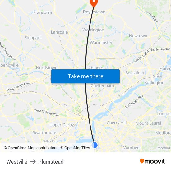 Westville to Plumstead map