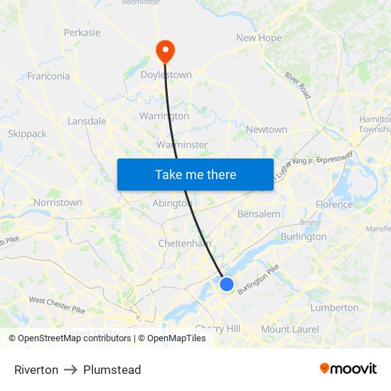 Riverton to Plumstead map