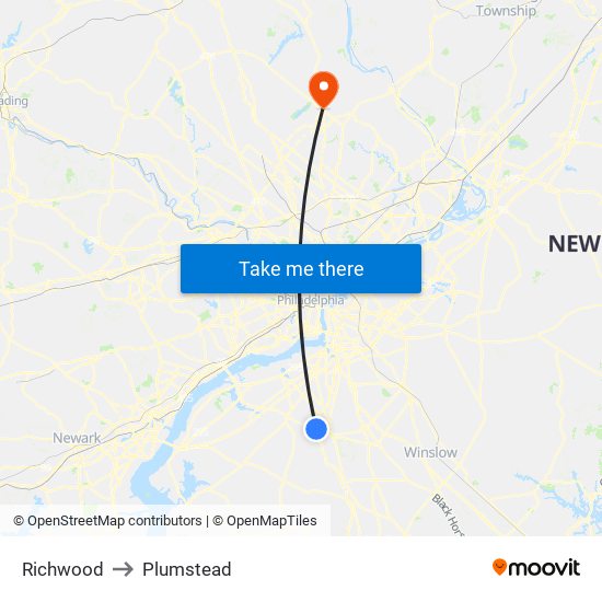 Richwood to Plumstead map