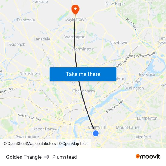 Golden Triangle to Plumstead map