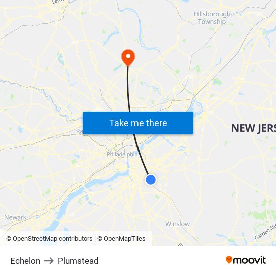 Echelon to Plumstead map