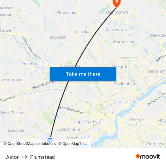 Aston to Plumstead map