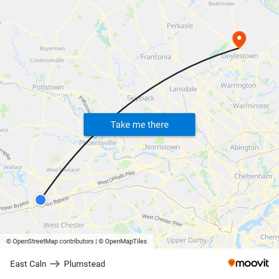 East Caln to Plumstead map