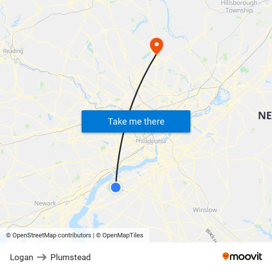 Logan to Plumstead map