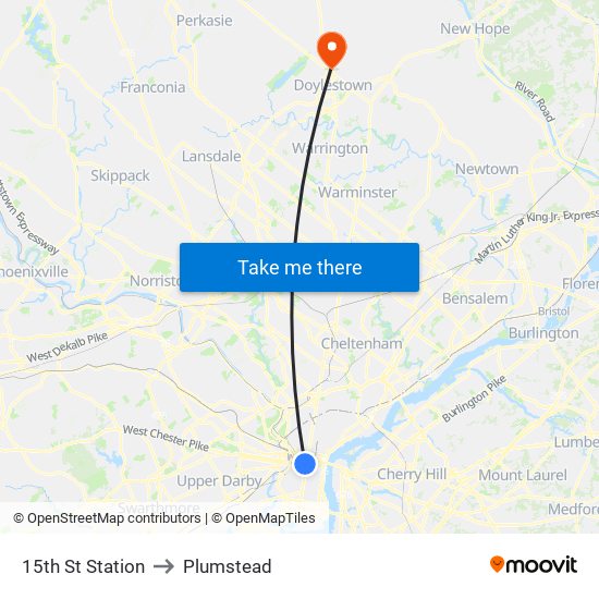 15th St Station to Plumstead map