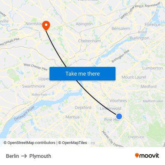 Berlin to Plymouth map