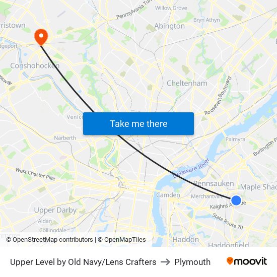 Upper Level by Old Navy/Lens Crafters to Plymouth map