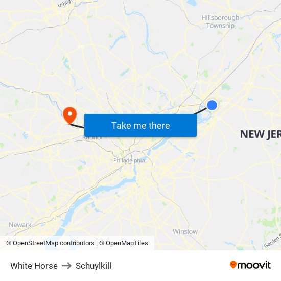 White Horse to Schuylkill map