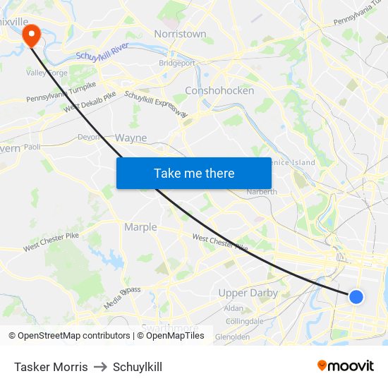 Tasker Morris to Schuylkill map