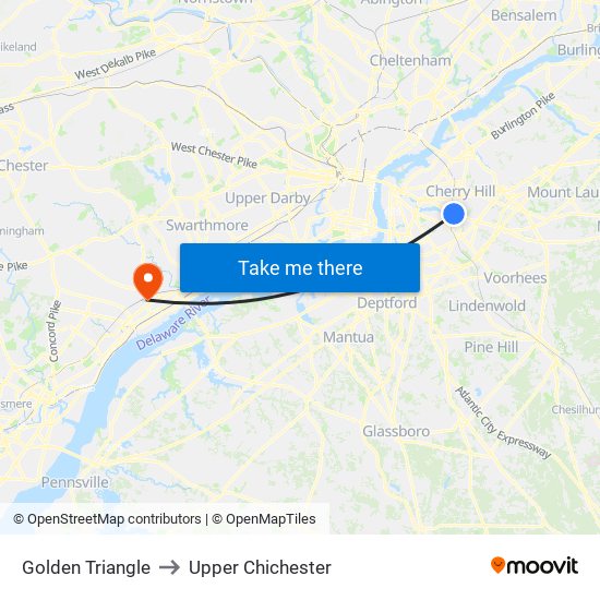 Golden Triangle to Upper Chichester map