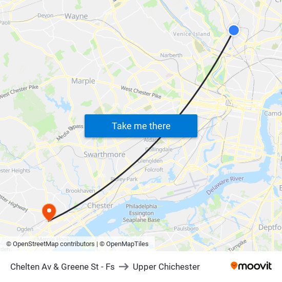 Chelten Av & Greene St - Fs to Upper Chichester map