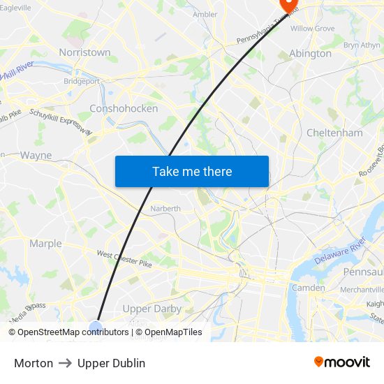 Morton to Upper Dublin map