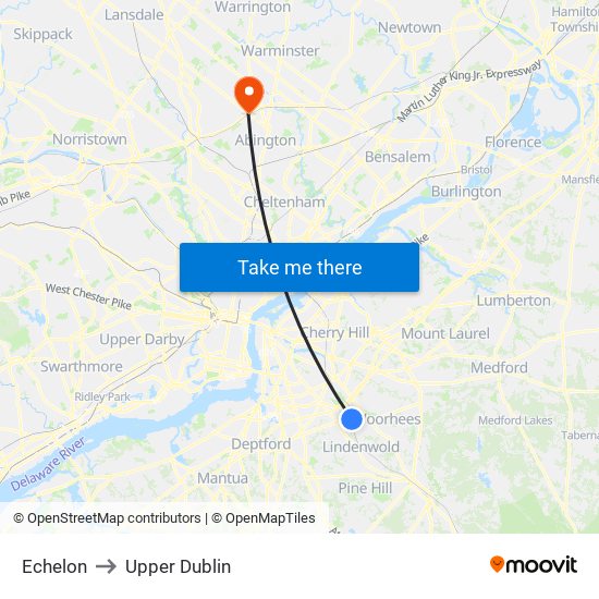 Echelon to Upper Dublin map
