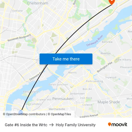 Gate #6 Inside the Wrtc to Holy Family University map