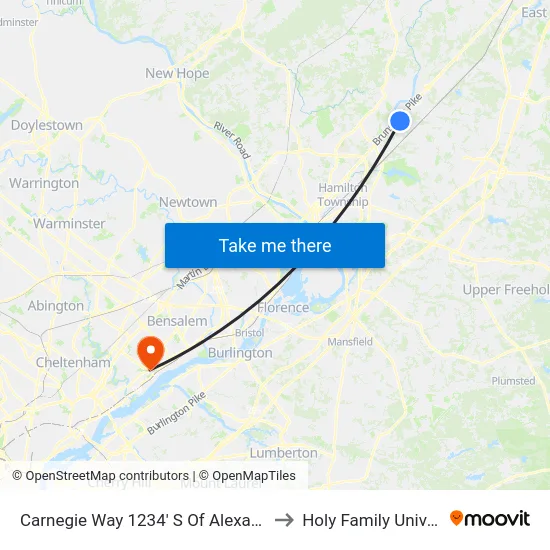 Carnegie Way 1234' S Of Alexander Rd. to Holy Family University map