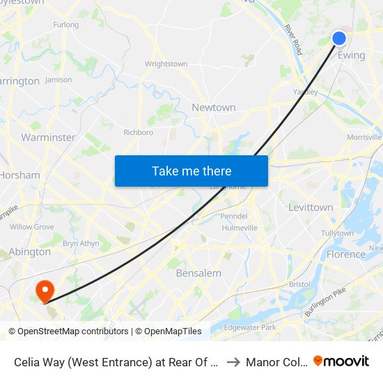 Celia Way (West Entrance) at Rear Of Building - H to Manor College map