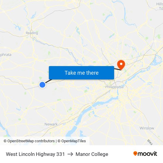 West Lincoln Highway 331 to Manor College map