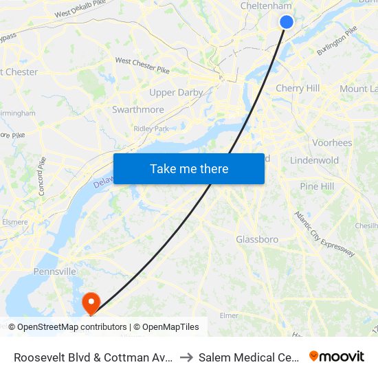 Roosevelt Blvd & Cottman Av - FS to Salem Medical Center map